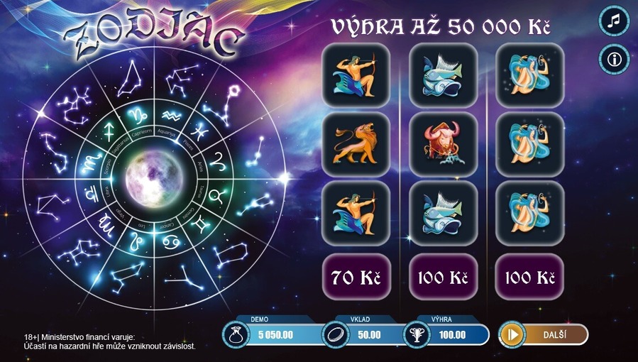 Stírací online los Zodiac - casino LuckyBet