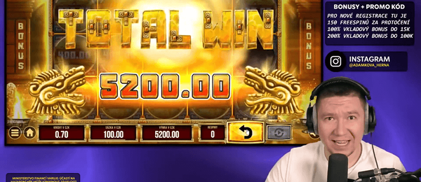 Stramer Adamko vysílá z online casina Grandwin