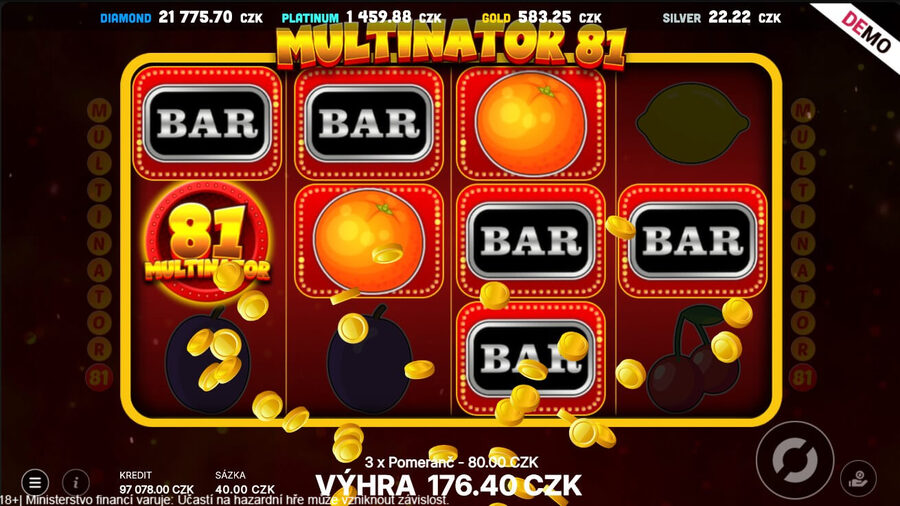 Multinator 81: bonusový symbol wild