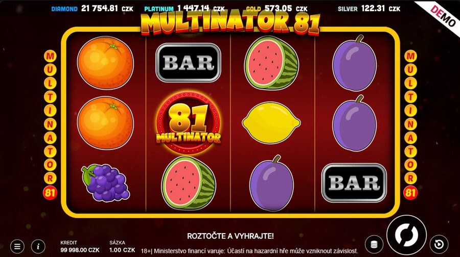 Zahrajte si automat Multinator 81 od Evony