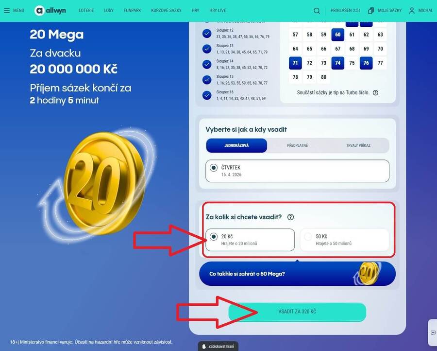 Vsaďte si loterii 20 Mega ze svého PC (4)