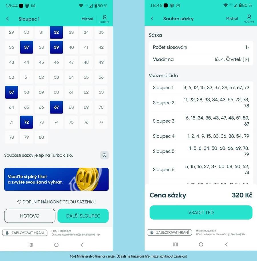 Vsaďte si 20 Mega z&nbsp;mobilní aplikace. (2)