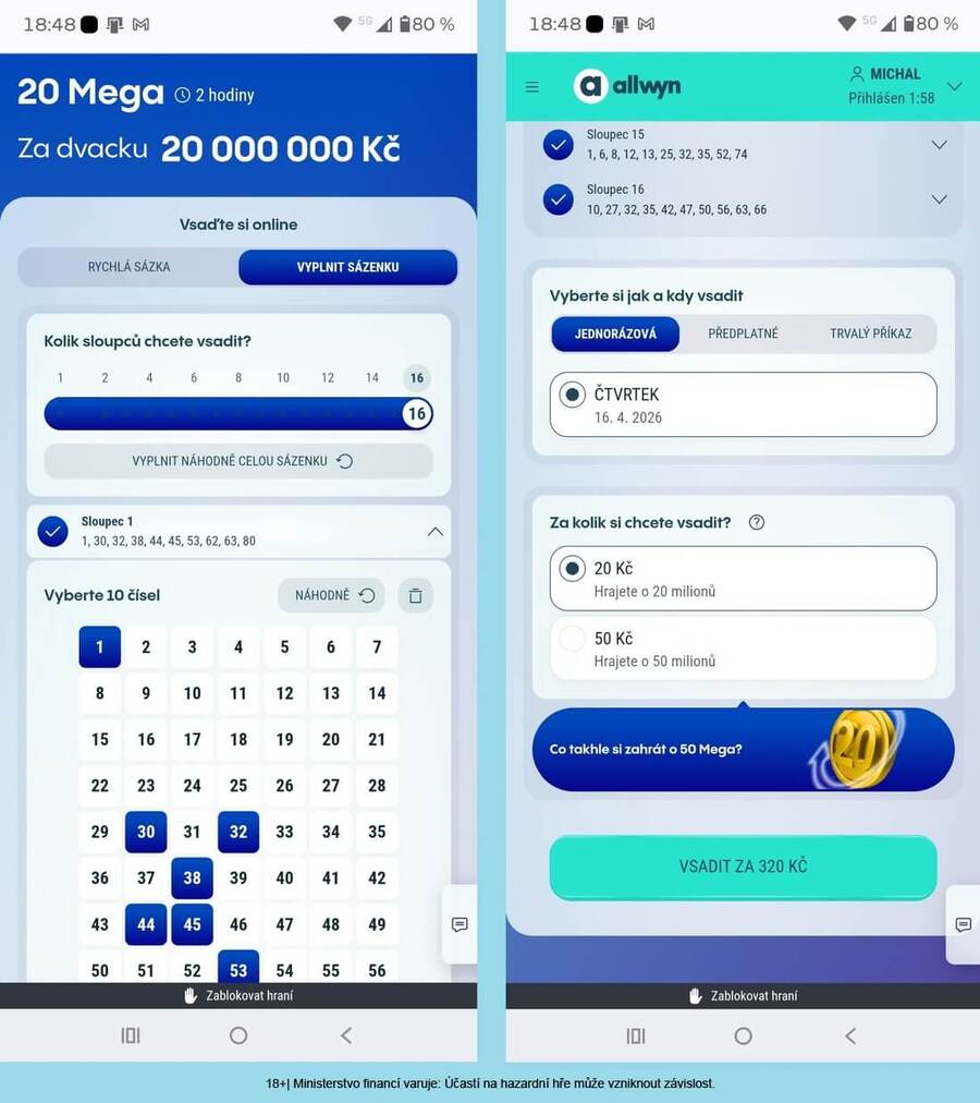 Vsaďte si 20 Mega z&nbsp;prohlížeče mobilního telefonu. (2)