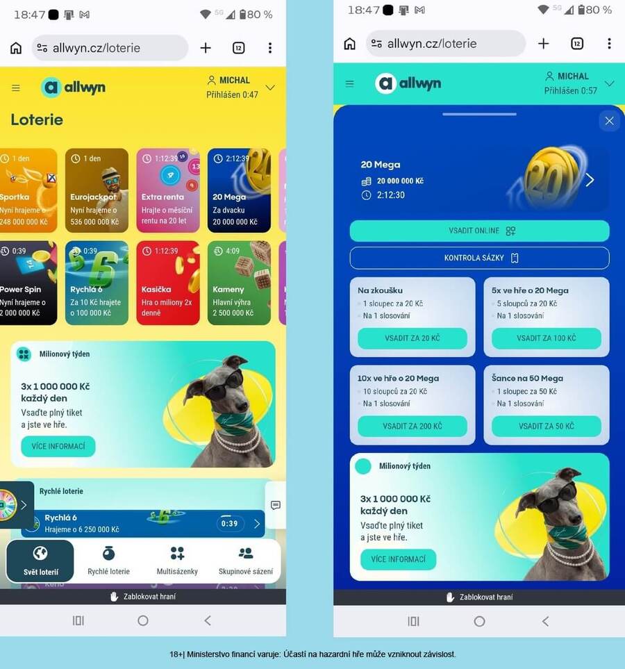 Vsaďte si 20 Mega z&nbsp;prohlížeče mobilního telefonu. (1)