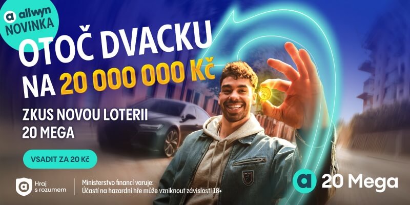 Vsaďte si loterii 20 Mega. Už za 20&nbsp;Kč hrajete až o&nbsp;20 milionů.