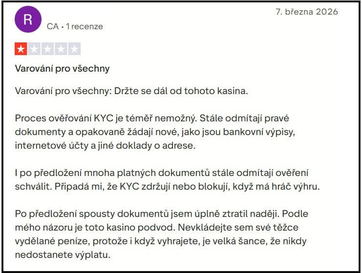 Goldspin casino review (recenze) jsou převážně negativní