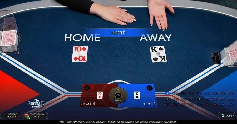 Live karetní hra Top Card v&nbsp;online casinu Chance