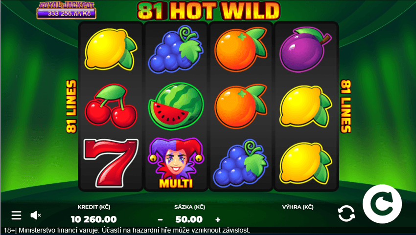 Tipsport automat 81 Hot Wild