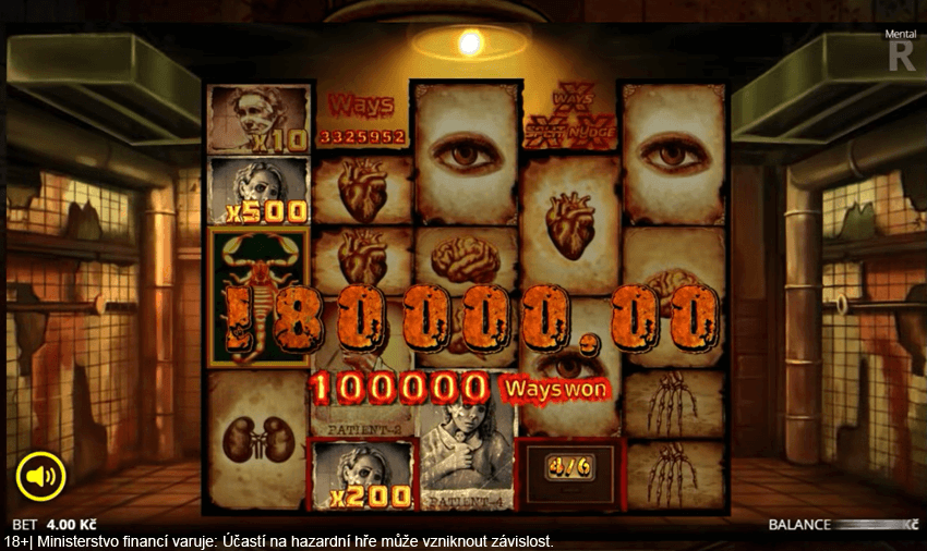 45&nbsp;000násobek sázky na hracím automatu Mental u&nbsp;Apolla