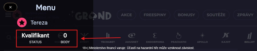 Grandwin věrnostní program a&nbsp;počet bodů
