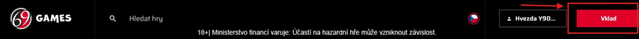 Vklad v&nbsp;casinu 69 Games