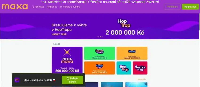 Falešné stránky online casina Maxa
