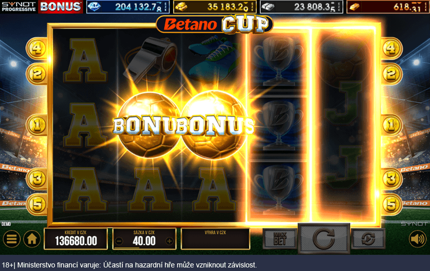 Betano Cup v&nbsp;online casinu Betano