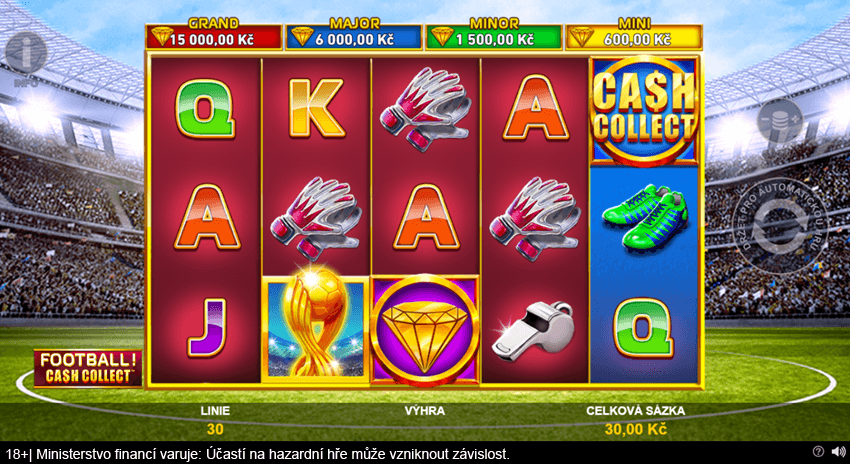 Fotbalový automat Football: Cash Collect u&nbsp;Fortuny