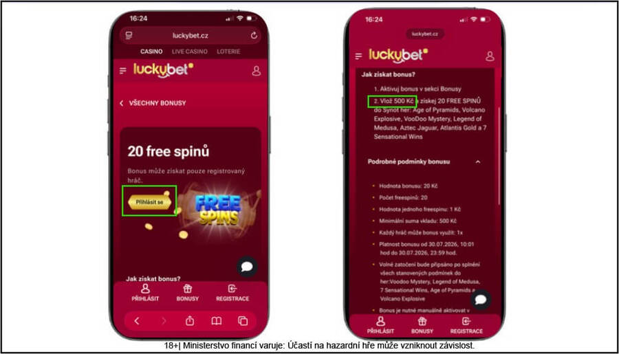 LuckyBet bonus za vklad