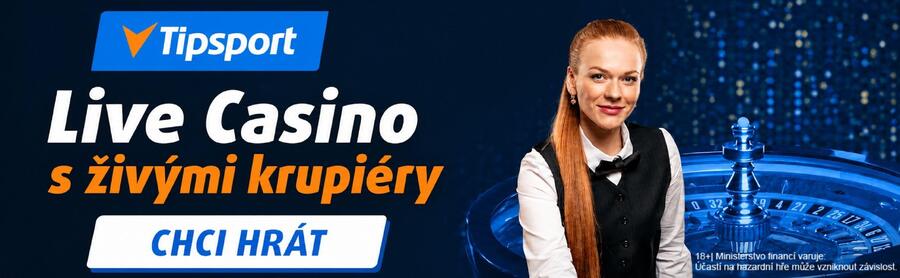 Live casino Tipsport se skutečnými krupiéry