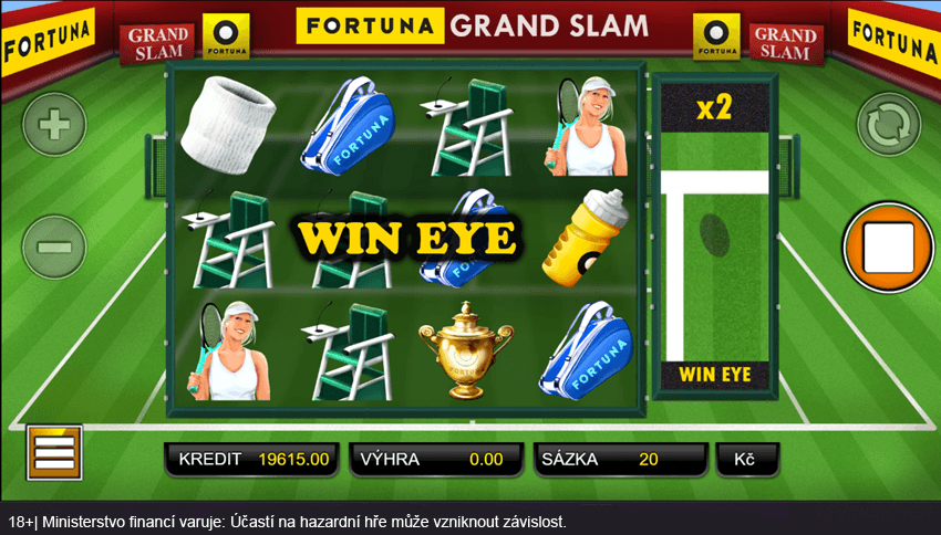 Fortuna Grand Slam – tenisový automat dostupný pouze u&nbsp;Fortuny