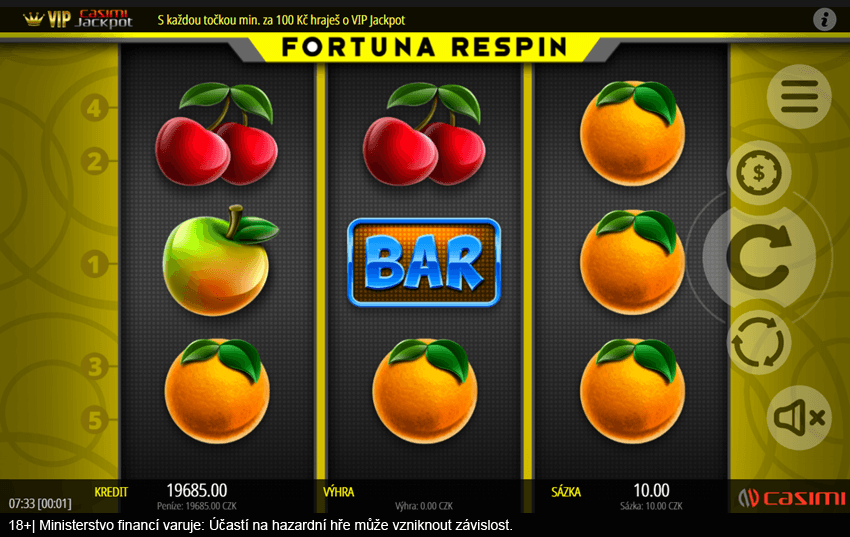 Fortuna Respin – ovocný automat s&nbsp;respiny a&nbsp;free spiny