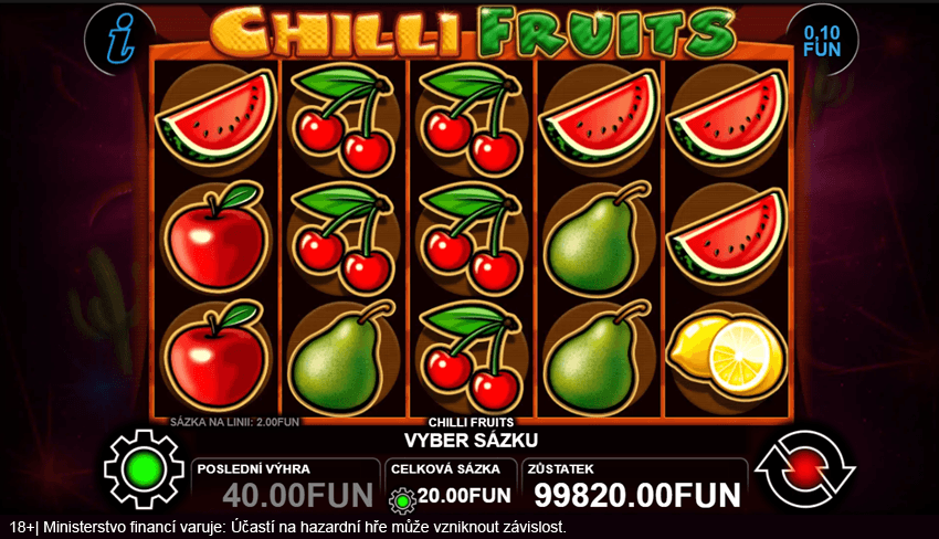 Hrací automat Chilli Fruits od CT Interactive