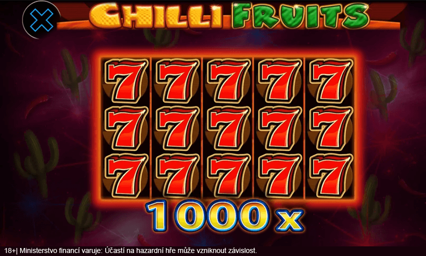 Maximální výhra automatu Chilli Fruits