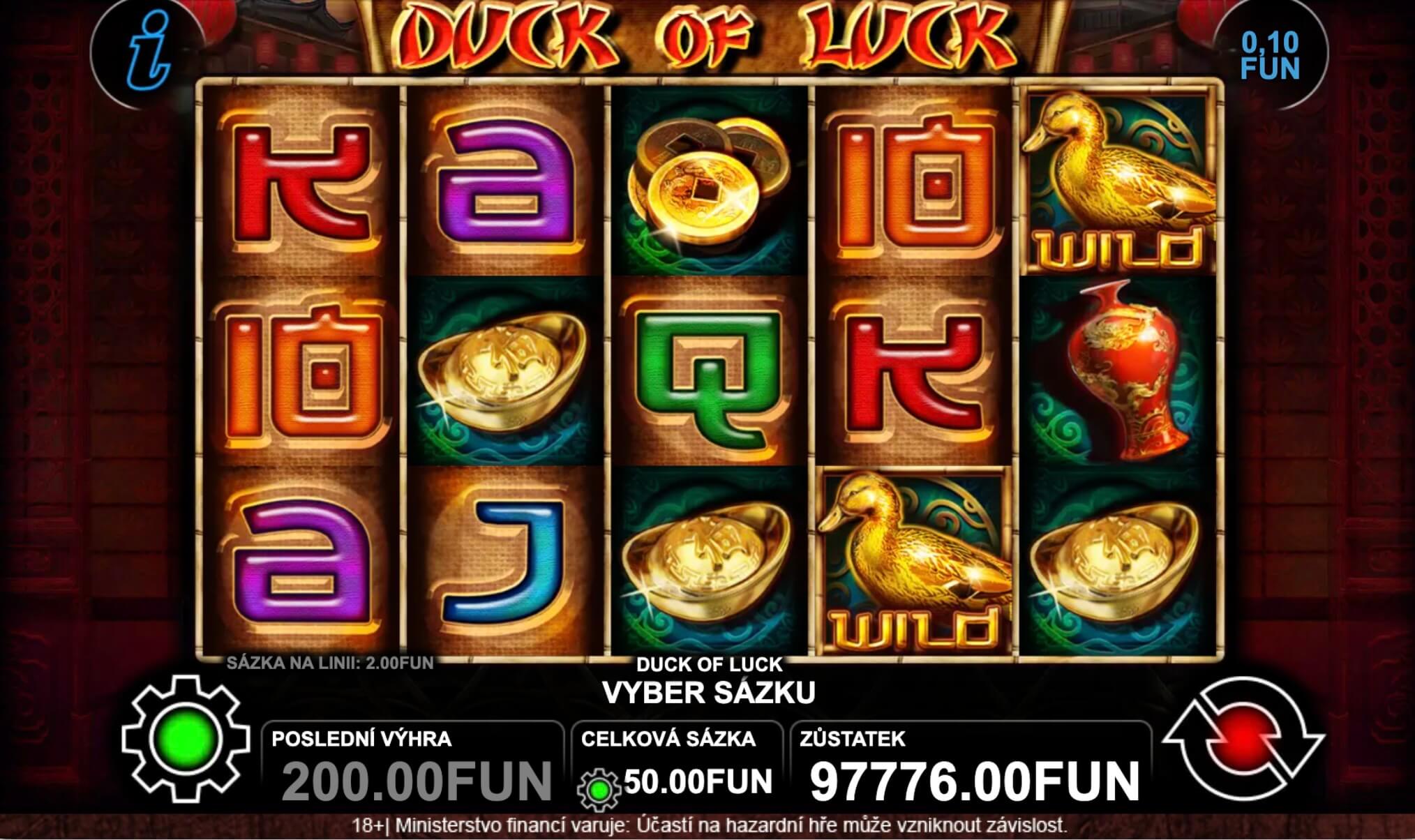 Výherní automat Duck of Luck od CT Interactive