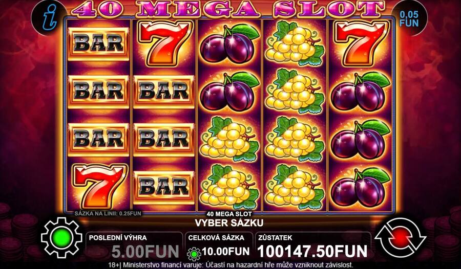 Výherní automat 40 Mega Slot od CT Interactive