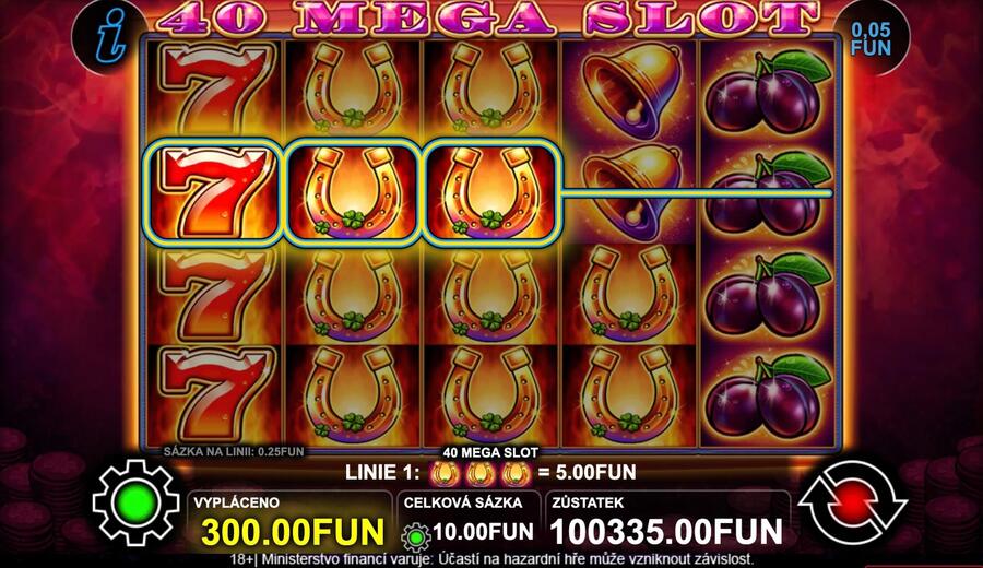 Wild symbol na automatu 40 Mega Slot