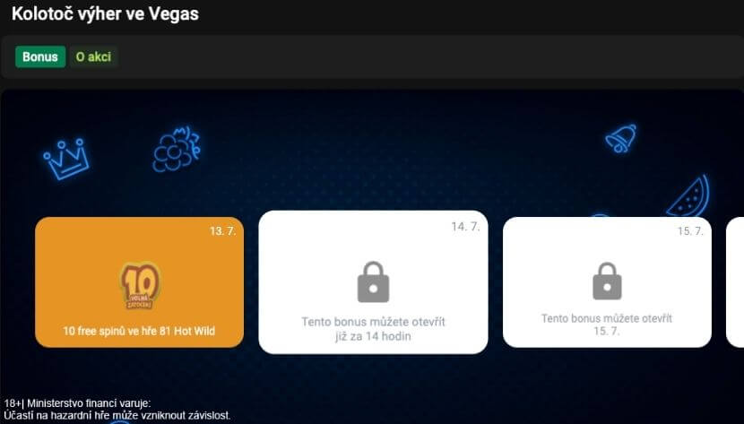 Kolotoč výher ve Vegas u&nbsp;Chance