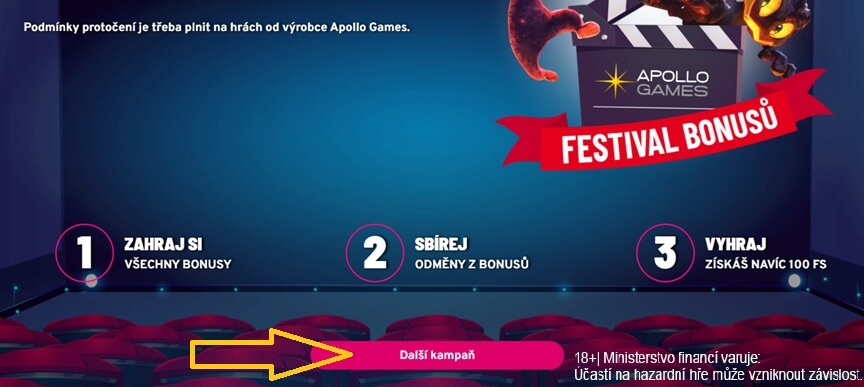 Jak se zapojit do akce Festival bonusů