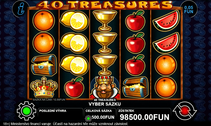 Výherní automat 40 Treasures u&nbsp;SYNOT TIPu