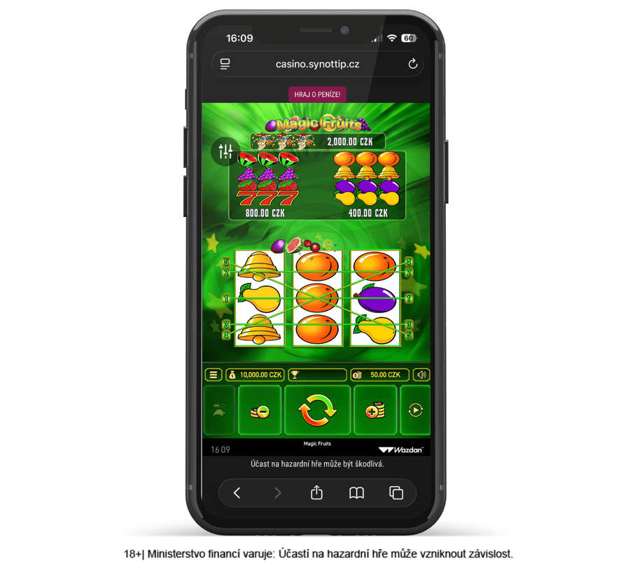 Výherní automat Magic Fruits na mobilu