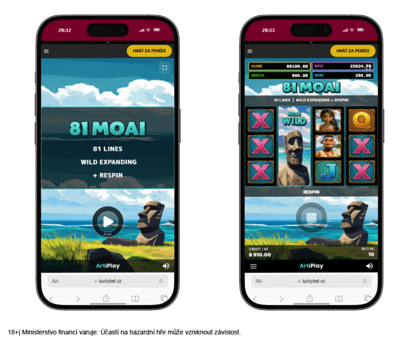 Výherní automat 81 Moai od ArtiPlay