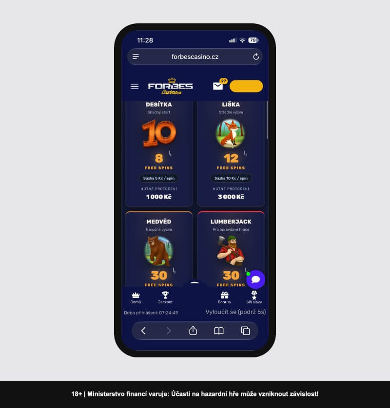Promo akce Lumberjack bonus u&nbsp;Forbesu