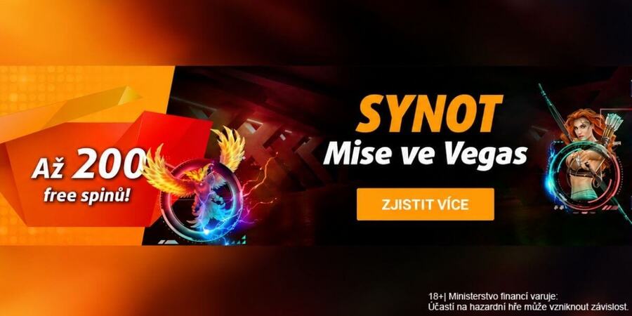 SYNOT Mise ve Vegas u&nbsp;Tipsportu – až 200 free spinů