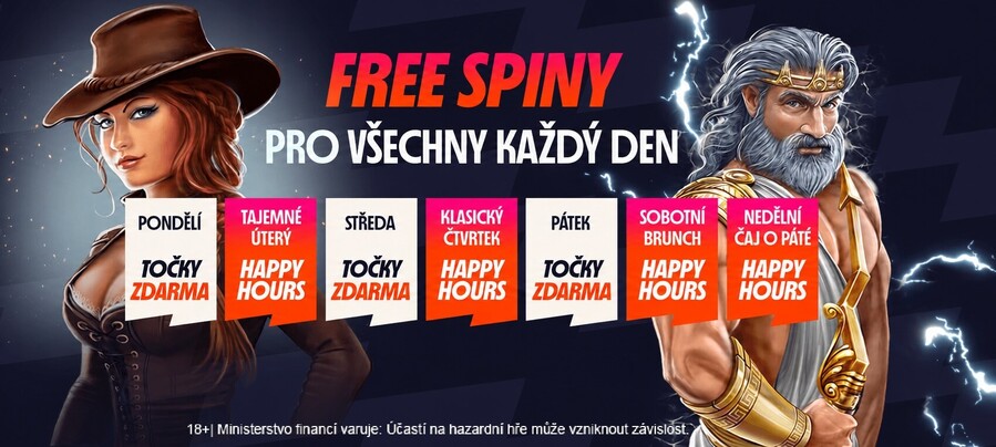 Pondělní free spiny zdarma u&nbsp;Betana