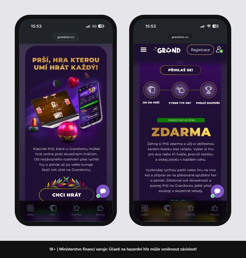 Prší v&nbsp;online casinu Grandwin